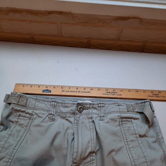 Tommy Bahama Shorts Mens 34 Grayish Tan Khaki Cargo Vtg Y2K Baggy Army Military - Picture 8 of 10